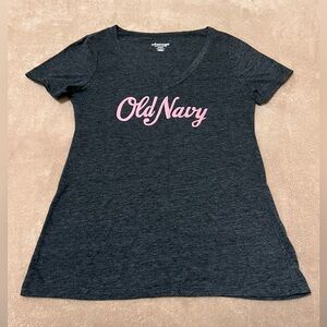 Old Navy Gray V-neck Tee Size Medium
